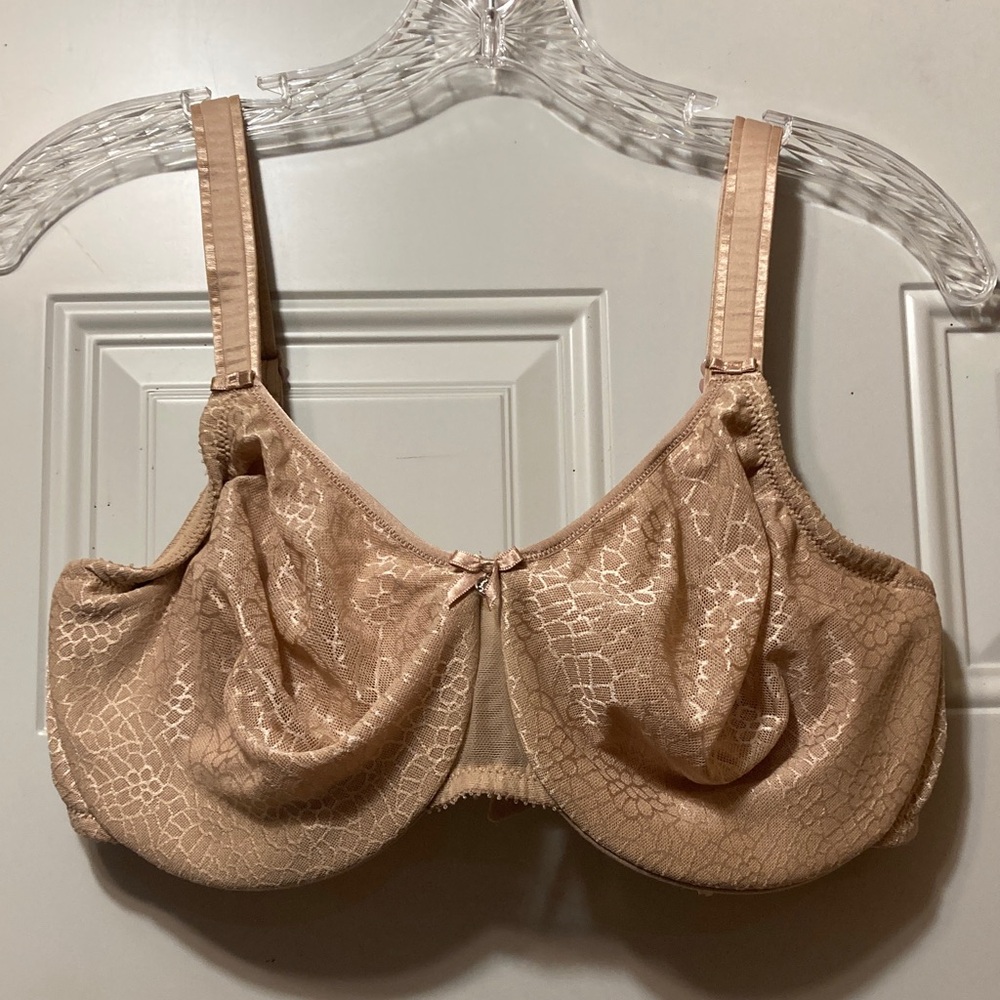 Chantelle Nude Lace Underwire Full Coverage Bra - Women Intimates 34DDDD